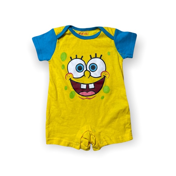 Baby Nickelodeon Spongebob Squarepants One Piece Short Sleeve Outfit 3-6 months